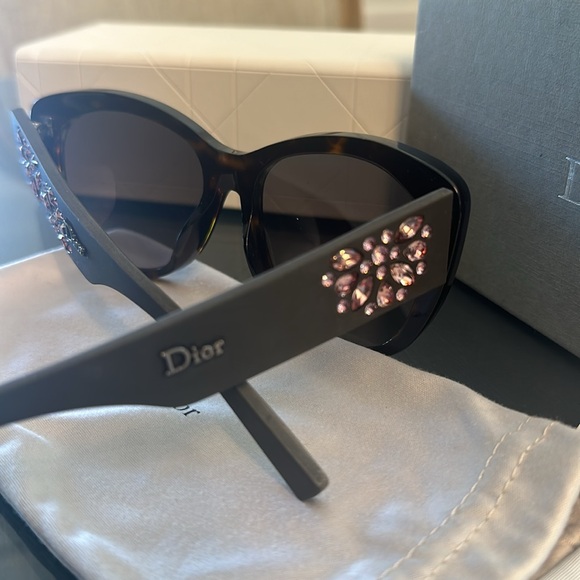 Christian Dior DiorInedite BOJEU 56-17-145mm Havana Rectangular Sunglasses - Picture 8 of 12